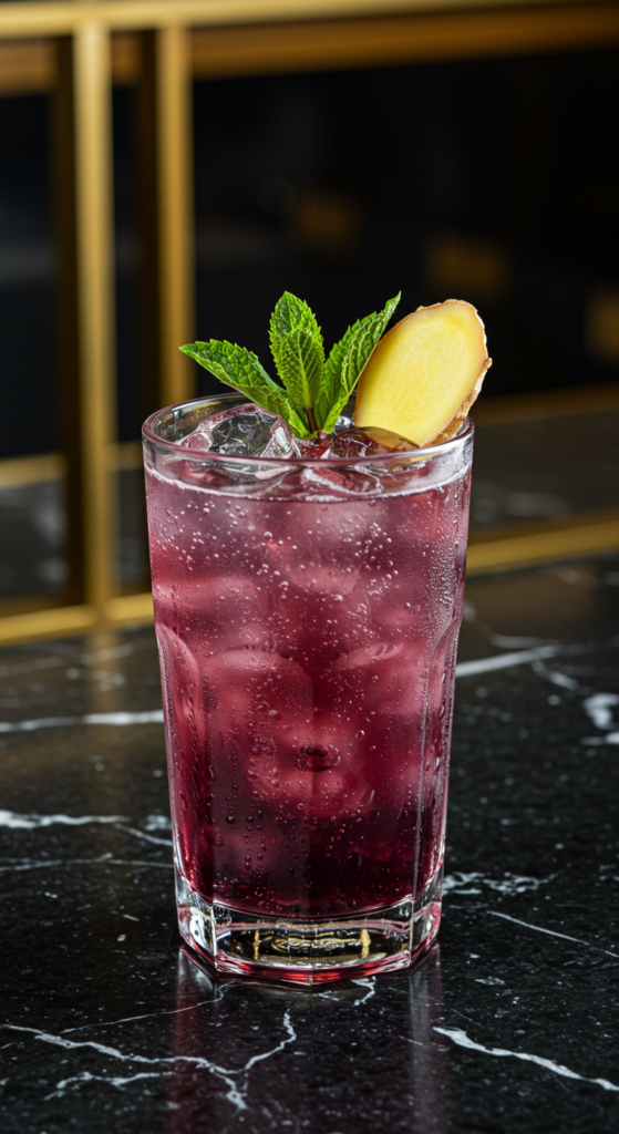 Caesar Zen cocktail in bicchiere elegante con ghiaccio e lime
